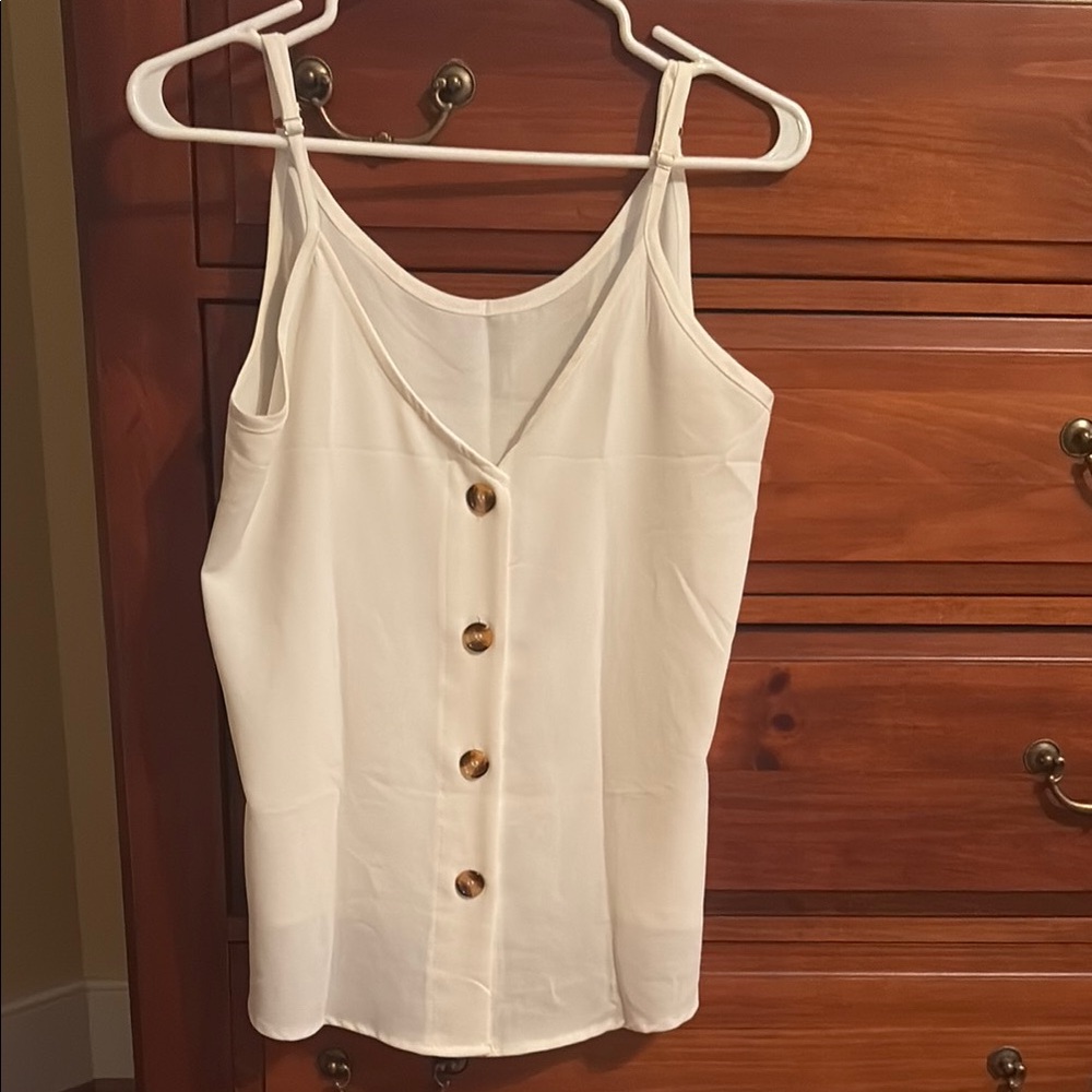Elegant White Button-Down Women's Top